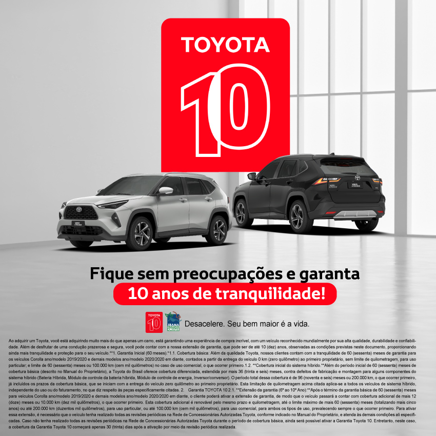 10 Anos de Garantia Toyota