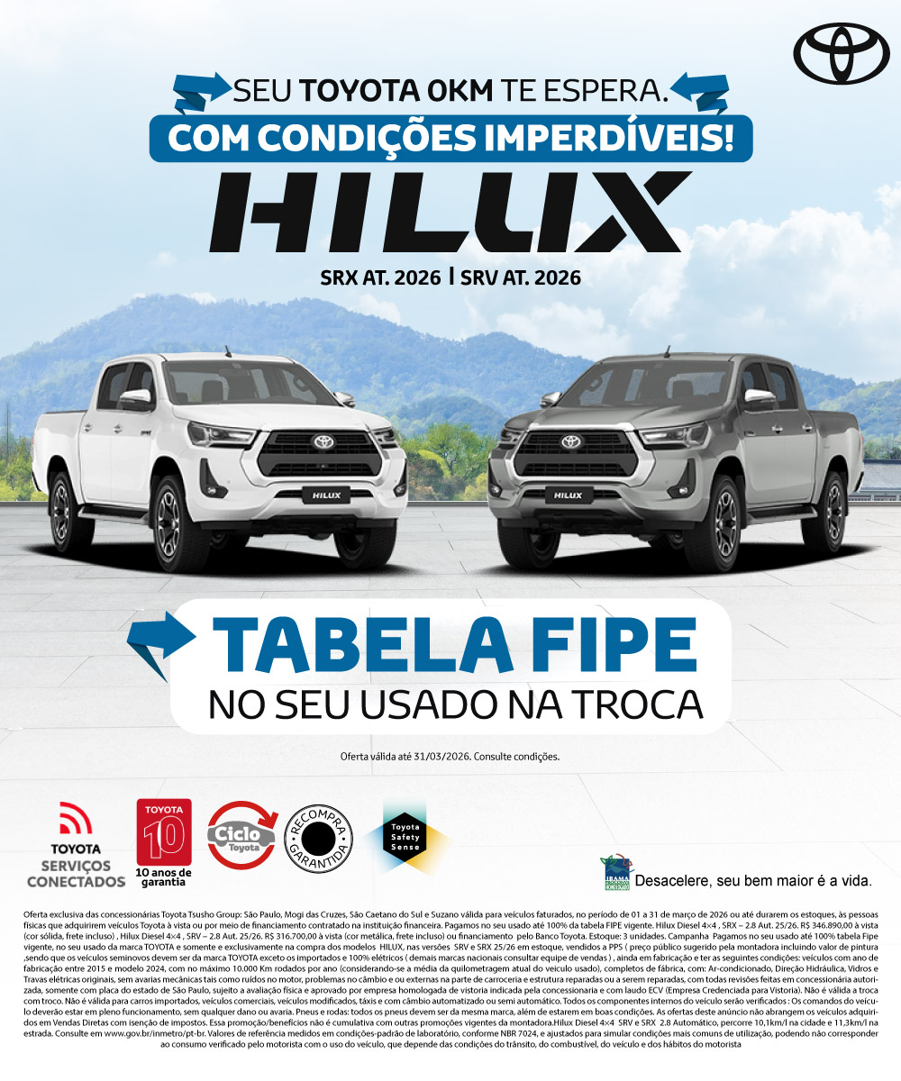 Campanha - Hilux - Tabela Fipe - MAR/26