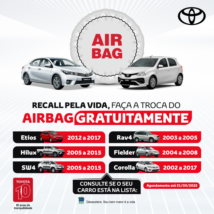 Campanha Recall Toyota Tsusho - Maio 2025