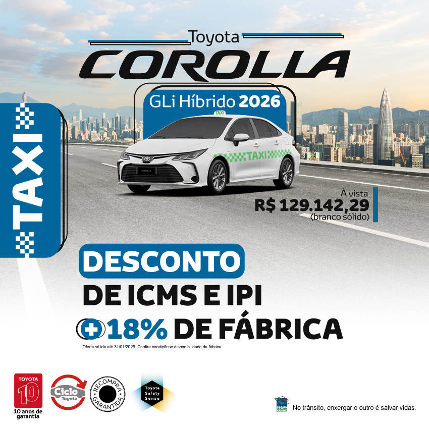 Campanha - Taxi - Corolla - Jan/2026