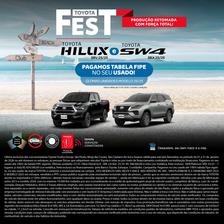 Campanha TOYOTA FEST - Hilux & SW4 - Jan/26