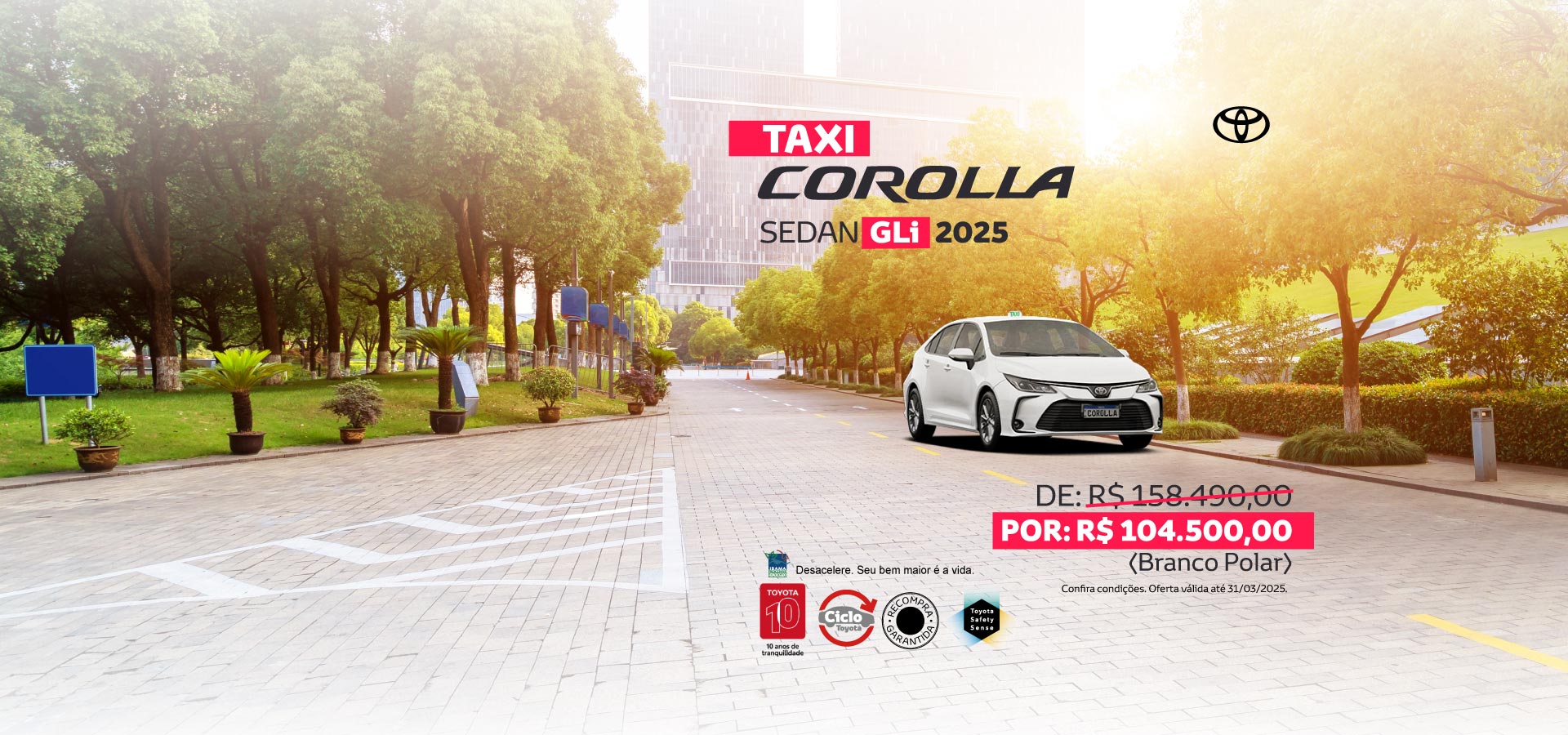 Venda Direta - Taxi Corolla - Mar/25