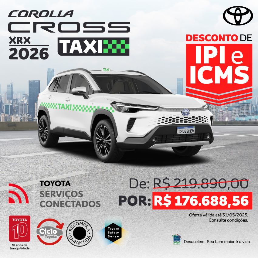 Venda Direta - Taxi Corolla Cross - MAI/25