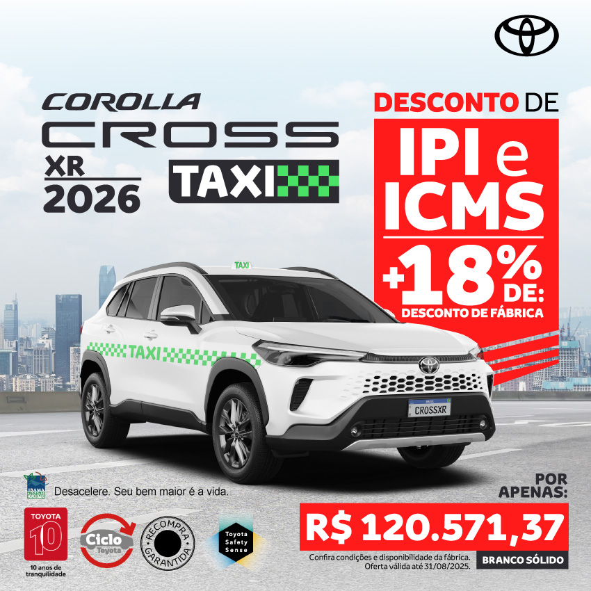 Venda Direta - Taxi Corolla Cross - Ago/25
