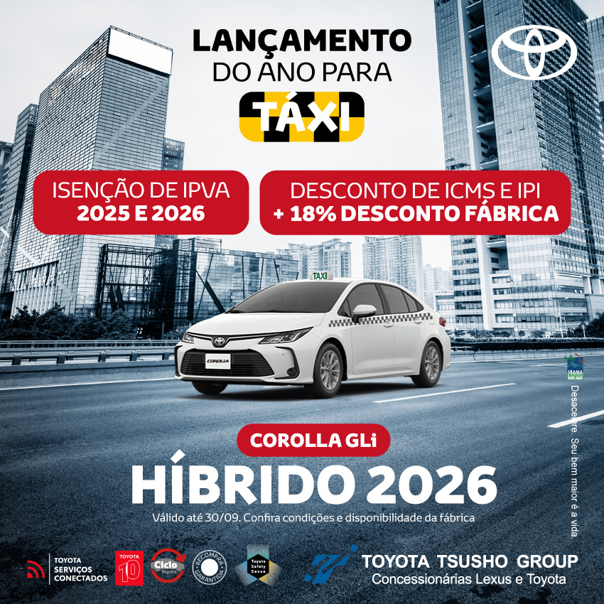Venda Direta - Taxi Corolla GLI - Set/25